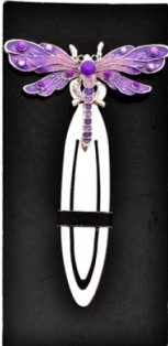 Pink and Purple Dragonfly Bookmark 