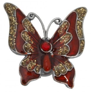 Deep red Magnetic Butterfly