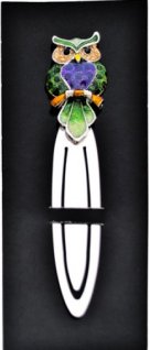 Green and purple Owl Bookmark 