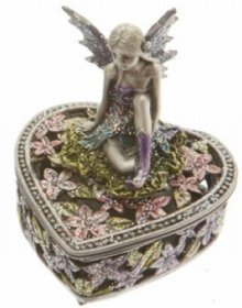 Pewter fairy heart boxA