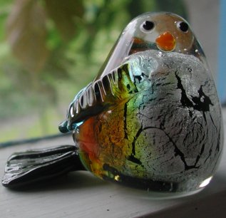 Clear Glass Bird 