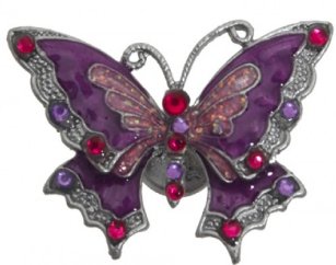 Purple and Red Magnetic Butterfly