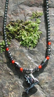  Haematite Dolphin Necklace