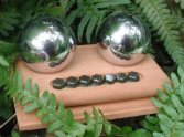 Quantohm Orgone Chi Balls and stand