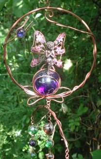 Fairy on Glass Sphere Windchime