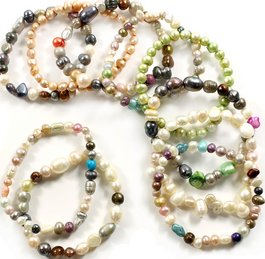 Multi Coloured Pearl Power Bracelet
