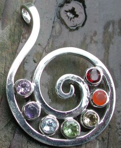 Chakra Spiral Pendant