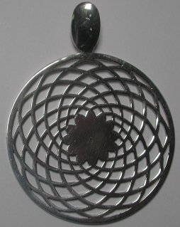 Fibonacci sterling silver pendant