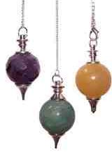 Crystal Sphere  Dowsing Pendulum