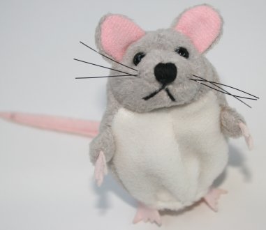 Garden Animal Grey Mouse Finger Puppet