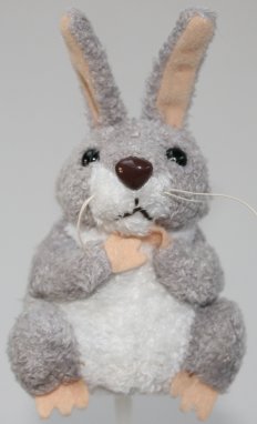 Woodland  Grey and White Rabbit Finger Puppet