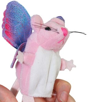 Winged Pink Mouse Finger Puppet
