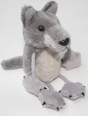 Grey wolf  Finger Puppet