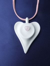 Rose Quartz Guardian Angel Pendant