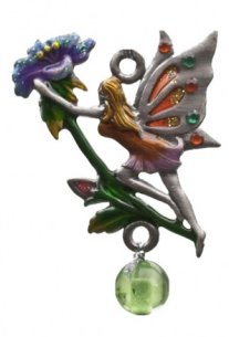 Silver Flower Fairy Windchime