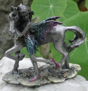 Pewter unicorn3 and fairy