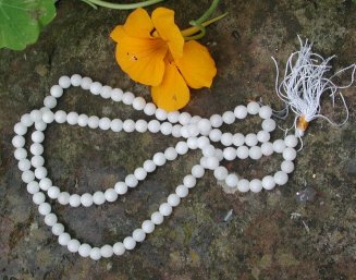White Quartz Mala Beads